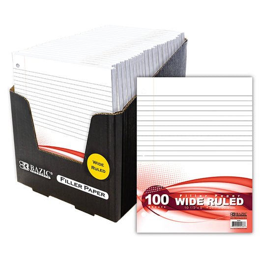 w r 100 ct. filler paper pdq -- 36 per case