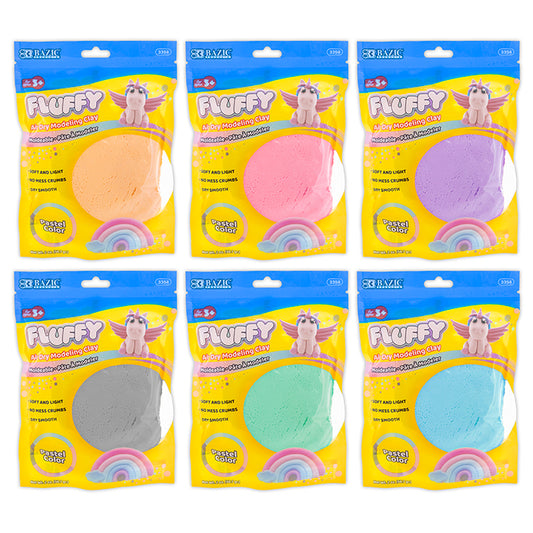 2 oz. pastel colors air dry modeling clay -- 48 per case