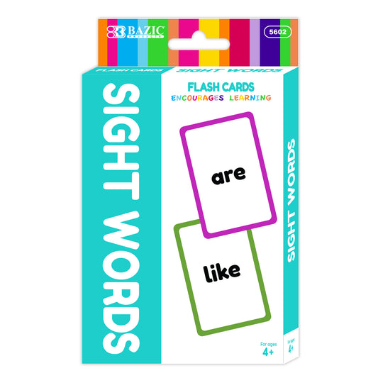 sight word flash cards 36 pack -- 24 per box