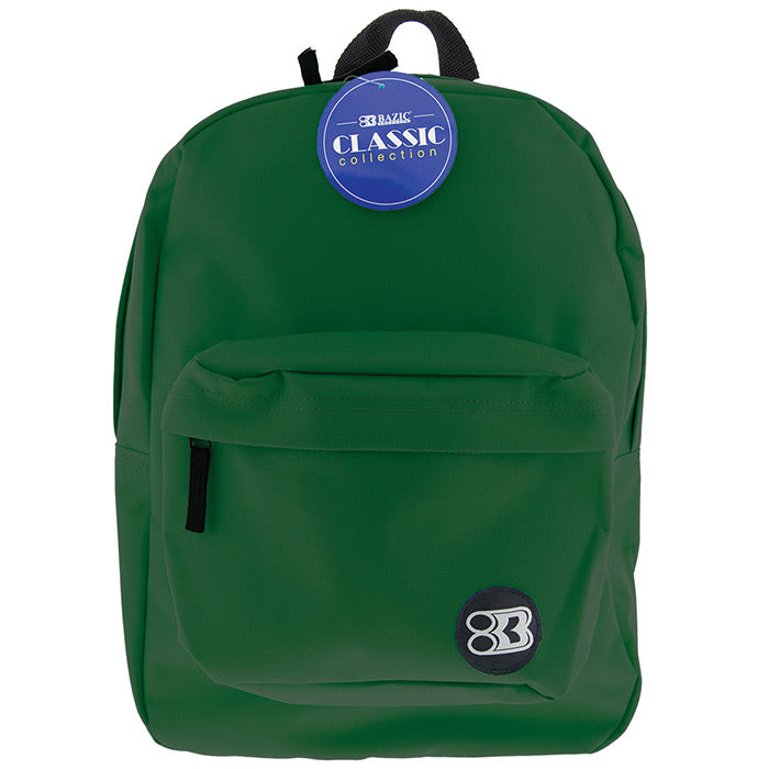 17 inch green classic backpack -- 12 per case