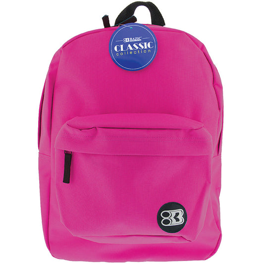 17 inch fuchsia classic backpack -- 12 per case