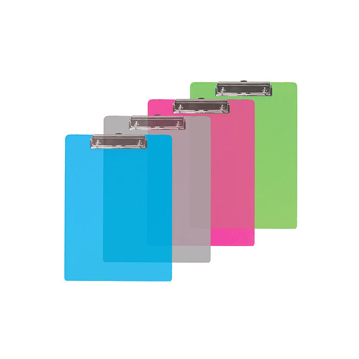 memo size plastic clipboard with low profile clip -- 24 per box