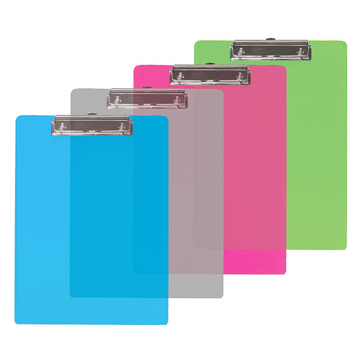 standard size plastic clipboards - low profile clip -- 48 per case