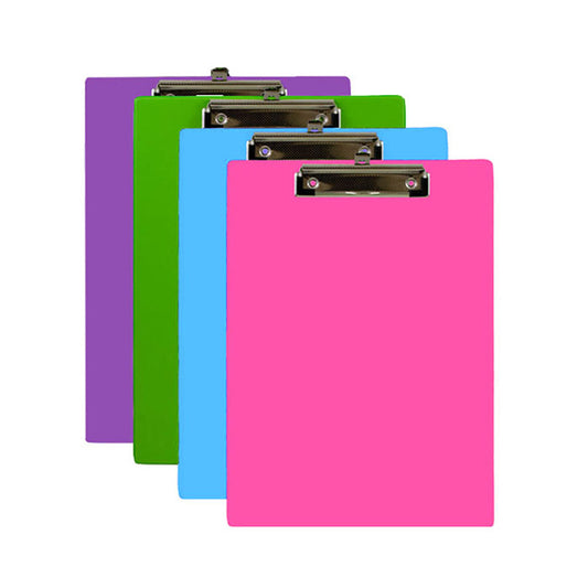 bazic bright color pvc clipboards - 48 pack -- 48 per case