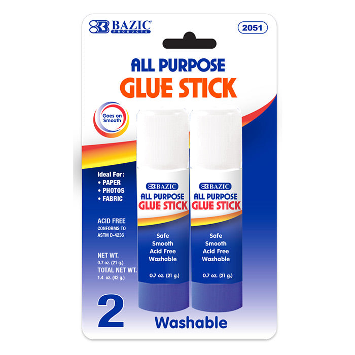 bazic premium glue stick 0.7oz  -- 24 per box