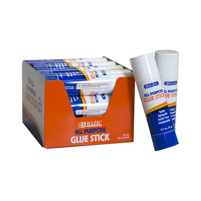 bazic 0.7 oz (21g) premium glue sticks  -  -- 12 per box