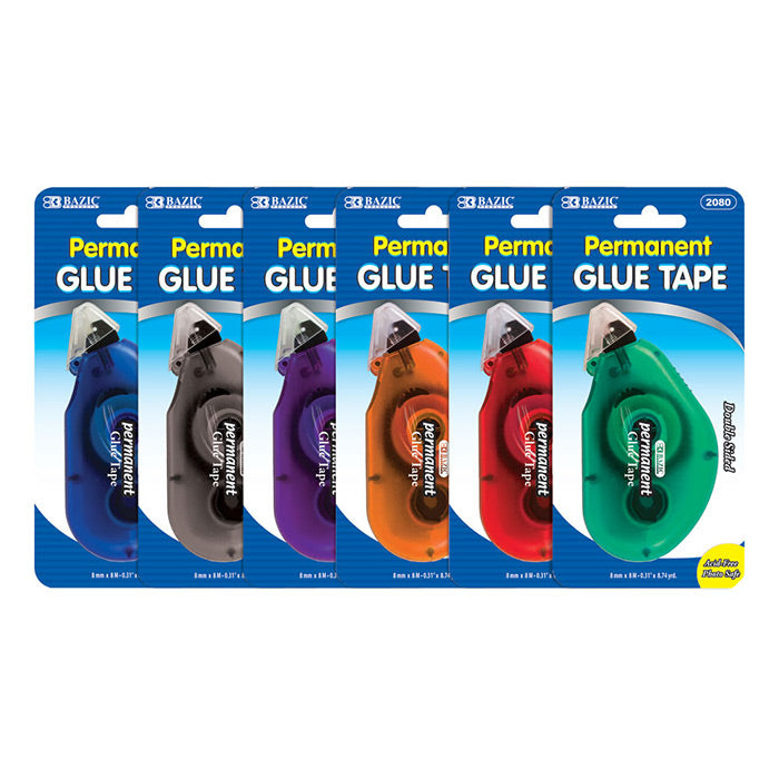 bulk permanent glue tape - 8mm x 8m  -- 24 per box