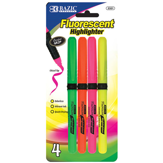 pen-style fluorescent highlighters -  -- 24 per box