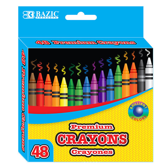 bulk crayons - 48 ct. - bazic -- 24 per case