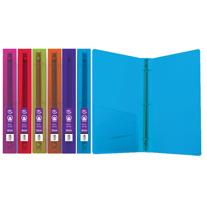 glitter poly 3-ring binder with pocket -- 48 per case