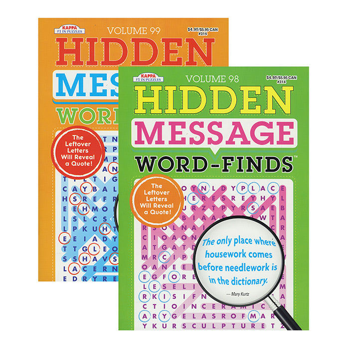 kappa hidden message word finds book -- 48 per case