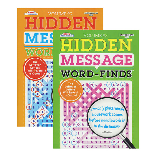 kappa hidden message word finds book -- 48 per case