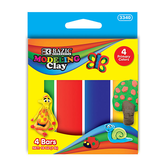 modeling clay - 1 lb 4 primary colors -- 24 per case