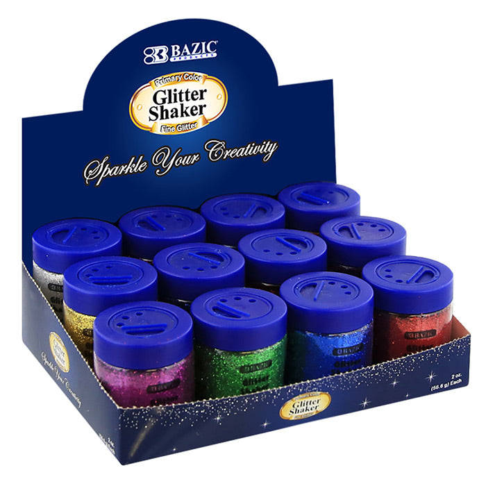 bazic bulk glitter shaker - 2 oz  -- 12 per box