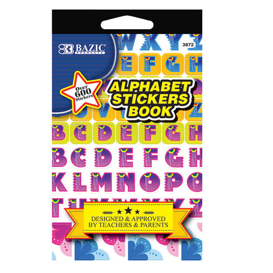 alphabet sticker book - 1,300+ stickers  -- 24 per box