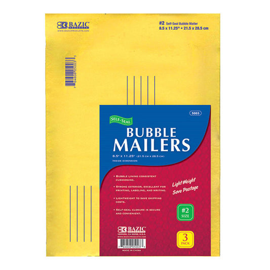 self-seal bubble mailers 8.5 in x 11.25 in  -- 24 per case