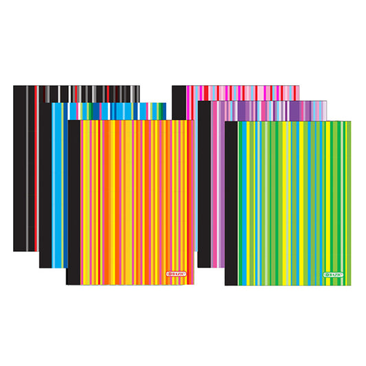 stripes composition book - bazic - 100 sheets -- 48 per case