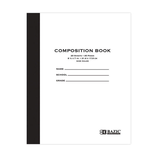 bulk composition books - 8.5 x 7  -- 24 per box