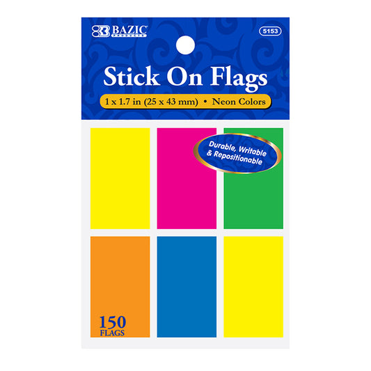 bazic stick on notes - 1.5 in x 2 in - 100 count - bulk 144/case -- 24 per box