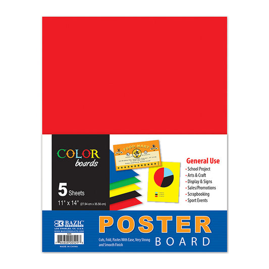 multi-colored poster board 11x14 - bulk - 48/pack -- 48 per case