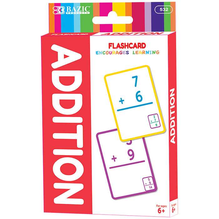 bazic addition flash cards  -- 24 per box