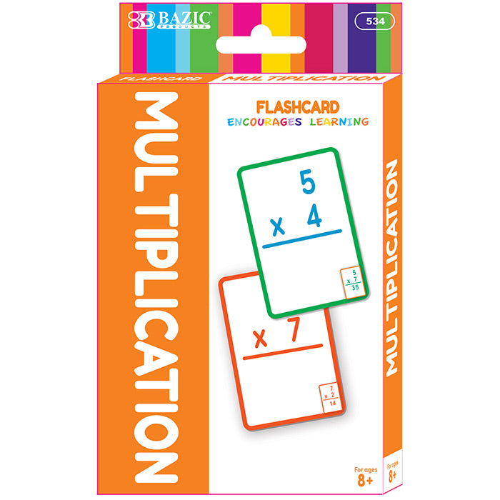 bazic multiplication flash cards  -- 24 per box