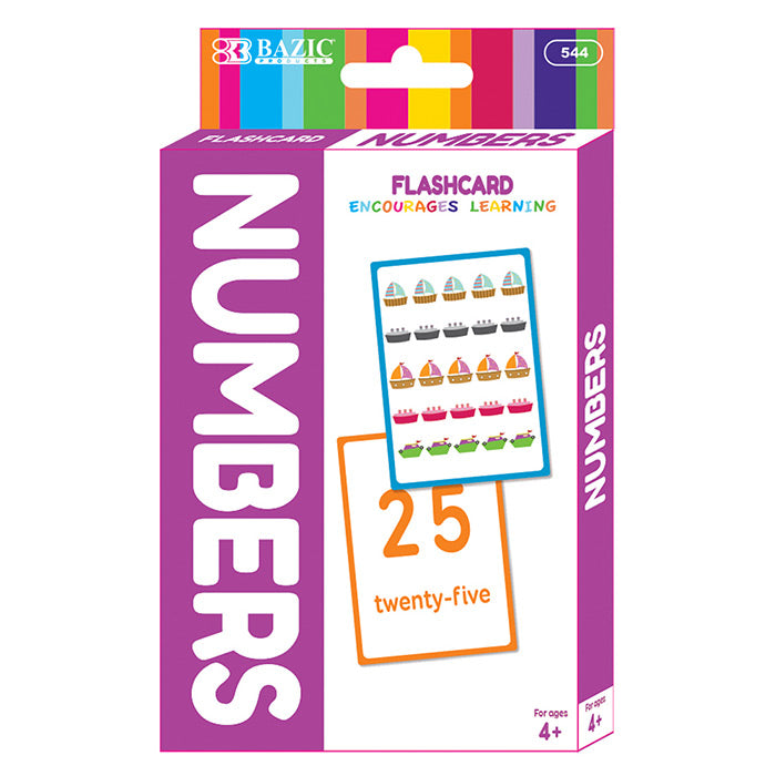 bazic numbers flash cards - 36 pack -- 24 per box