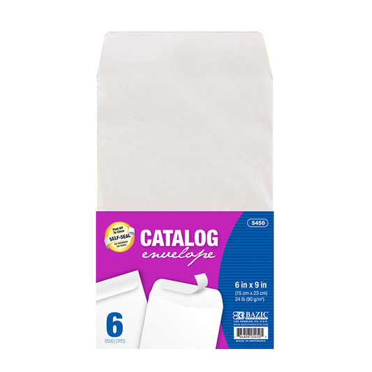 bulk white catalog envelopes - 6x9 -- 48 per case