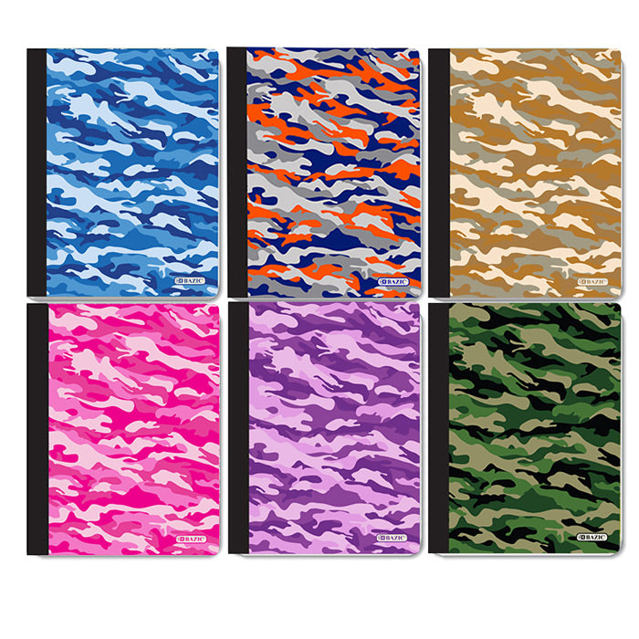 camouflage composition book - 100 sheets -- 48 per case