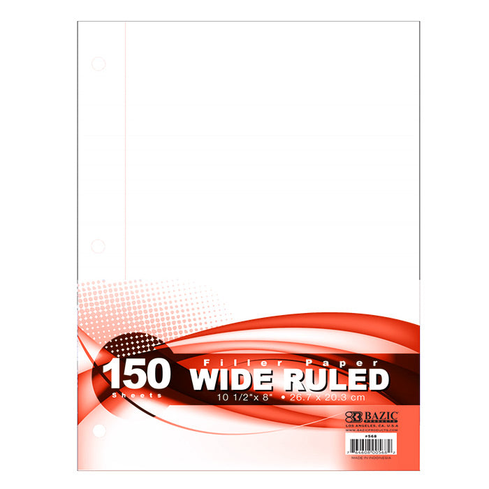 bazic w/r 150 ct. filler paper - -  -- 24 per case