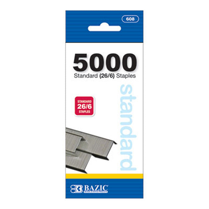 bazic 5000 ct. standard staples -- 24 per box