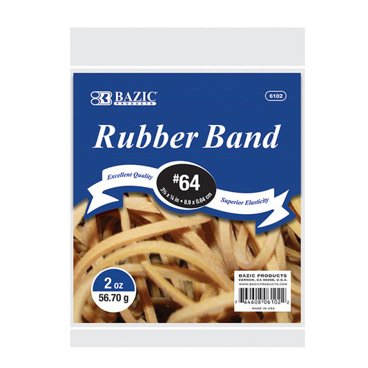 bulk rubber bands - 2 oz - #64 -- 36 per case