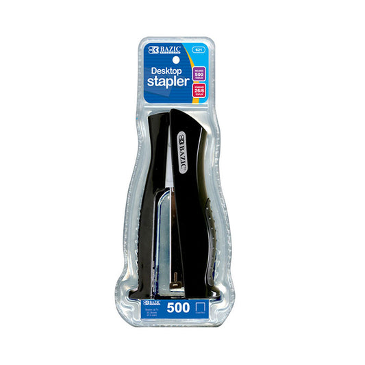 bazic stand-up standard stapler - 500 count staples -- 12 per box