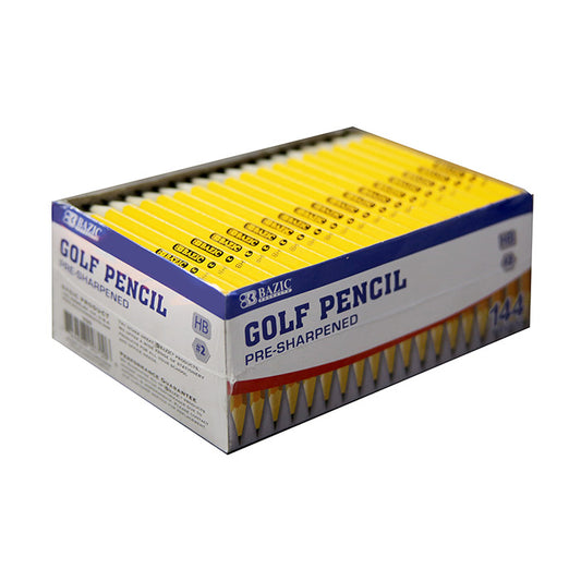 pre-sharpened #2 golf pencils - bazic -   -- 12 per case