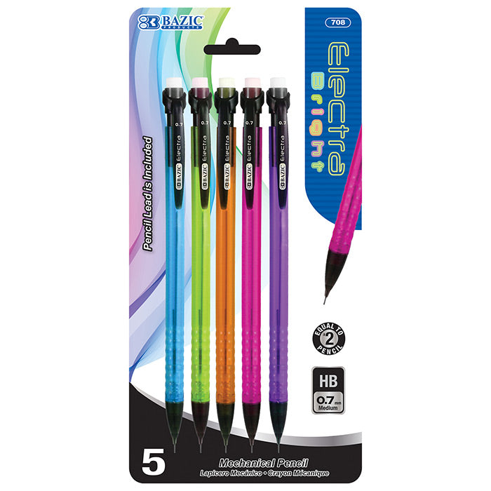 bazic electra mechanical pencils - 0.7mm -  -- 24 per box