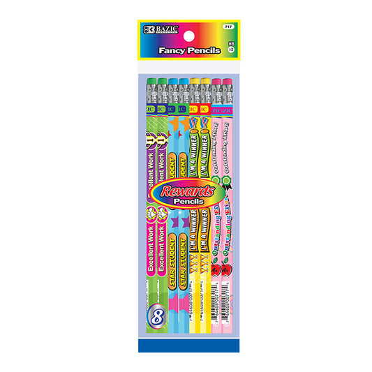 the bazic reward & incentive wood pencil w/eraser  -- 24 per box