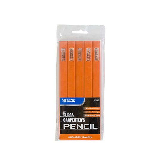 bazic carpenter's pencils - 5 pack  -- 24 per box