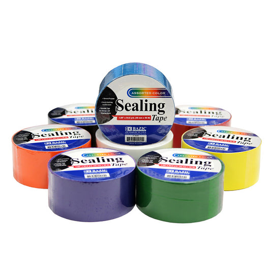 bazic color packaging tape - 1.88 x 54.6 yards -- 48 per case