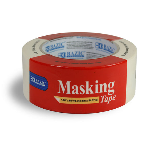 bazic 1.88 inch x 2160 inch masking tape - 60 yards -- 24 per case