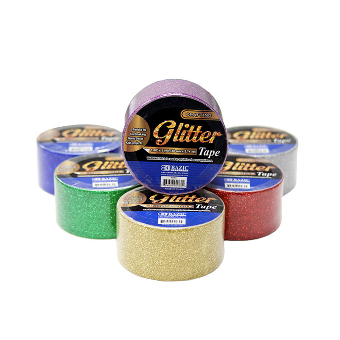 bazic 1.88 in glitter tape - 3 yards  -- 36 per case