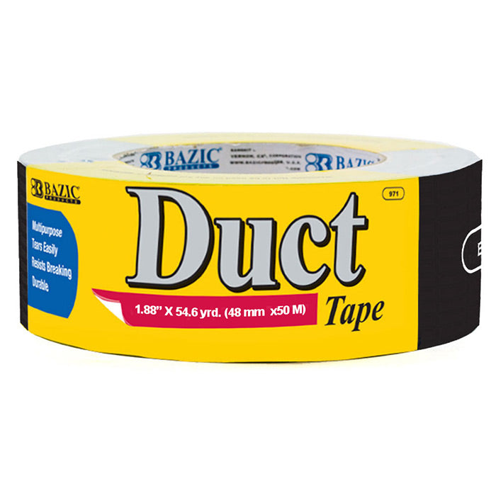 bazic 1.88 inch x 60 yards black duct tape -- 12 per case