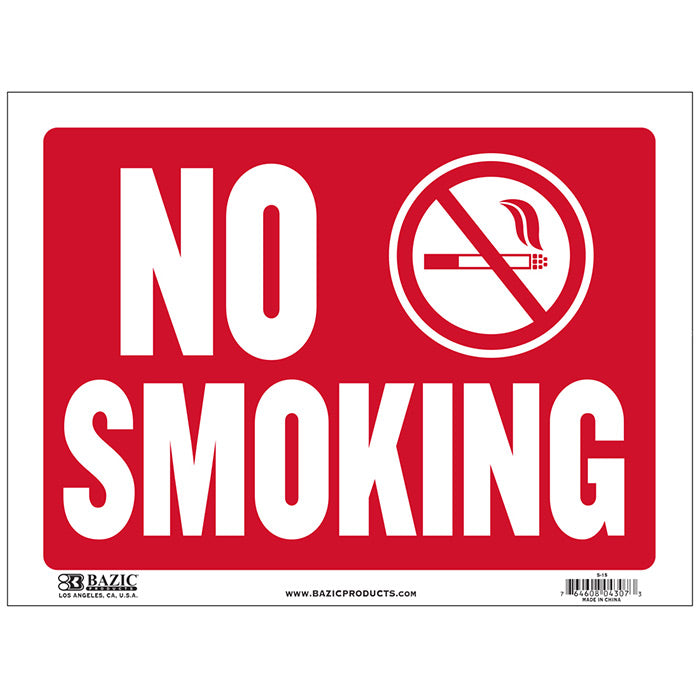 no smoking sign 12x16 - 360 pack -- 24 per box