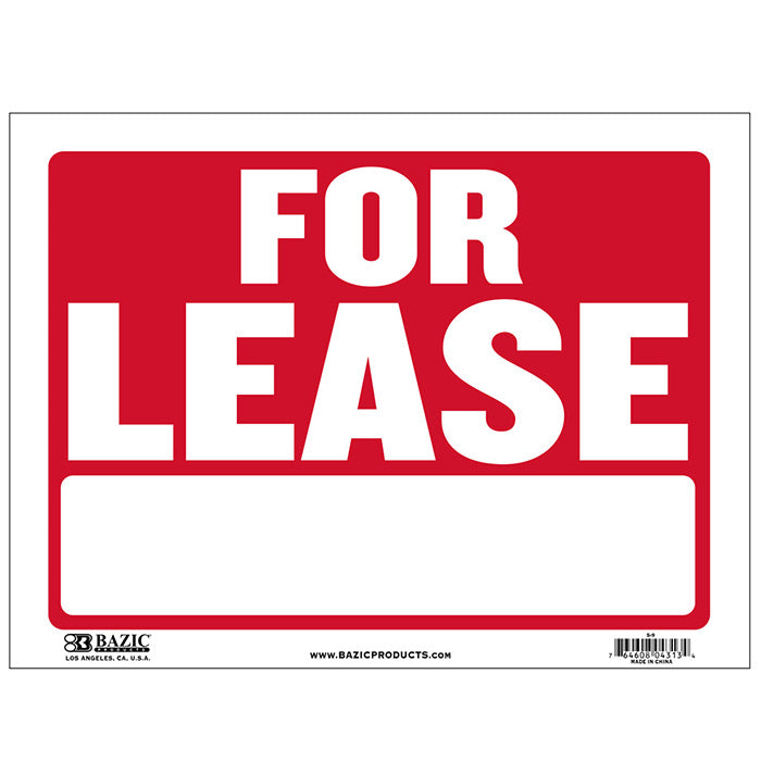 12x16  infor lease in signs - bazic - bulk  -- 24 per box