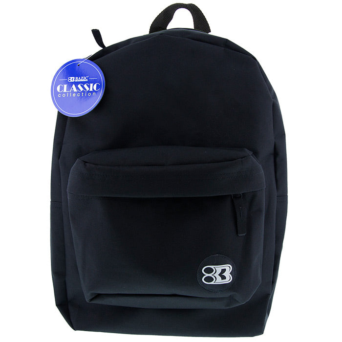 17 inch black classic backpack -- 12 per case