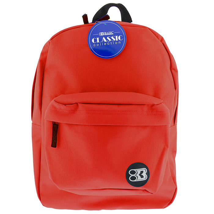 classic backpack - bazic - red - 17 in --  -- 12 per case