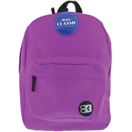 17 inch purple classic backpack -- 12 per case