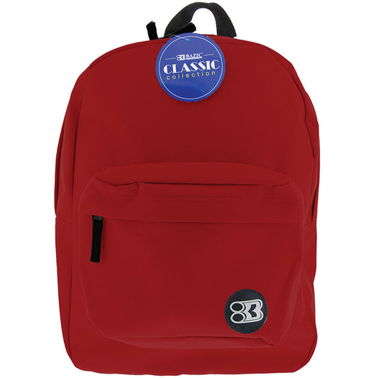 17 inch burgundy classic backpack -- 12 per case