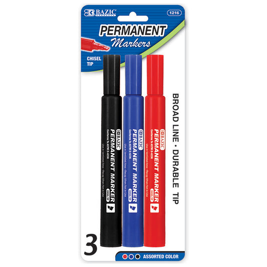 bulk jumbo permanent markers - assorted - 144pk -- 24 per box