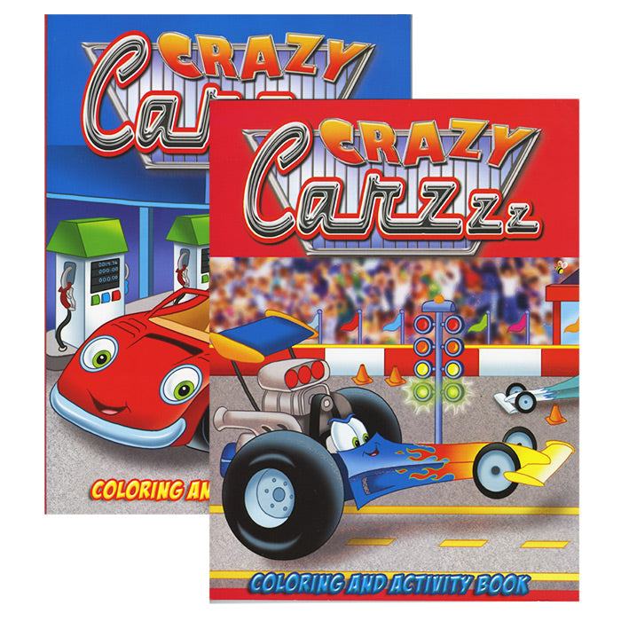 crazy carzzz coloring & activity books - -  -- 48 per case