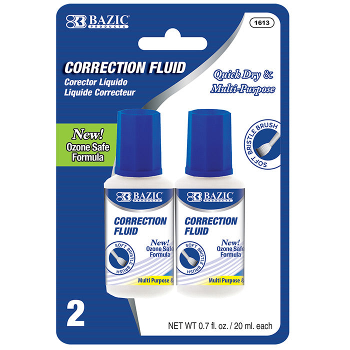 bazic correction fluid 0.7oz (2 pack) - 144/case -- 24 per box